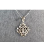 Womens Estate Sterling Silver Bali Style Clover Pendant Necklace 5.0g E3874 - €34,41 EUR