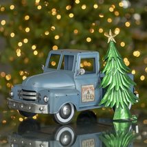 Zaer Ltd. 21&quot; Long Old Style Metal Christmas Truck with Tree (Antique Red) - £35.70 GBP