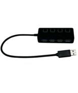 Sabrent HB-UM43 4 Port USB Hub Power Switches Portable for Laptop PC Mac - $15.93 CAD