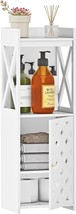 Byfu Bathroom Storage Cabinet, White Bathroom Floor Cabinet Freestanding - $43.93