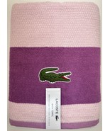 LACOSTE Lavander Big Crocodile Bath Towel Measures 30&quot; x 52&quot; - $21.73