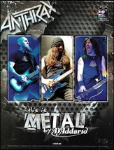 Anthrax Scott Ian Rob Caggiano Frank Bello D&#39;Addario guitar strings ad print - £3.31 GBP