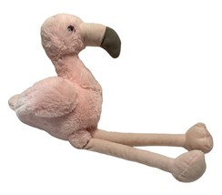 Hugfun Pink Flamingo Bird Sparkle Eyes Plush Stuffed Animal 14&quot; - £11.28 GBP