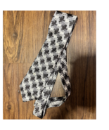The Art Of M.C. Escher Boxelder 100% Silk Mens Necktie B&amp;W lizard pattern - $417.81 MXN