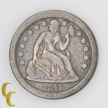 1841-O 10c Seated Liberty Dime (Very Fine, VF) Full Strong Liberty - £73.93 GBP