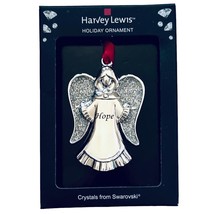 Christmas Tree Ornament  Angel HOPE Made W Swarovski Crystal Harvey Lewis - £10.22 GBP