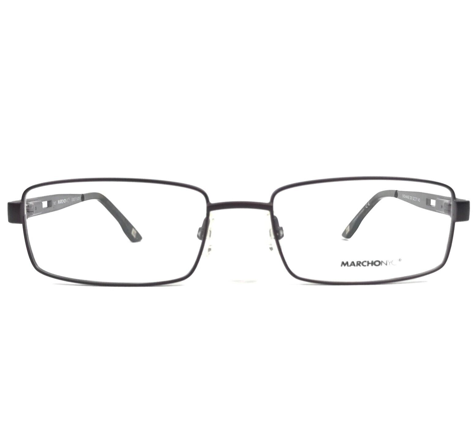 Marchon Nyc Brille Rahmen EXCHANGE 210 Lila Gunmetal Rechteckig 52-17-140 - $29.69