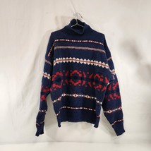 Great Lakes Country Wool Sweater Mens Size Large Turtleneck Geometric Vtg 90s - £30.52 GBP