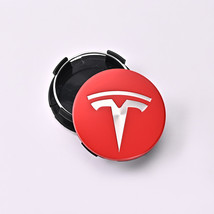 4 pcs 56mm Tesla Wheel Center Cap Red emblem Hub caps - $17.99
