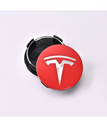 4 pcs 56mm Tesla Wheel Center Cap Red emblem Hub caps - $17.99