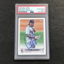 2022 Topps #17 Gregory Soto Signed Card PSA Slabbed Auto Tigers - £62.64 GBP
