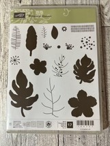 Stampin&#39; Up Stamp Set Of 17 Botanical Blooms Leaves Leaf Fall Tree Clear Clings - £12.74 GBP
