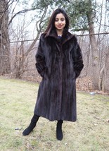 Dark Ranch Female Black Mink Fur Jacket Coat S Fast Shippig - $652.41