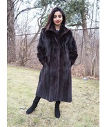 Dark Ranch Female Black Mink Fur Jacket Coat S Fast Shippig - $652.41