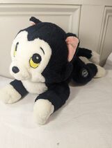 Vintage Disney Store FIGARO core Plush Cat Pinocchio Toy kitty black white - $19.00