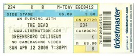 Grateful Morti Il Morti Ticket Stub Aprile 12 2009 Greensboro North Carolina - $39.58