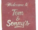 Tom and Sonny&#39;s Dinner Menu W Douglas in  Wichita Kansas 1980&#39;s - $17.82