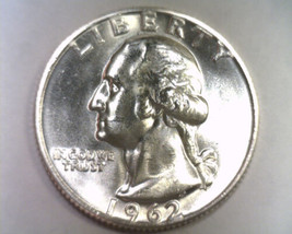 1962-D Washington Quarter Choice Uncirculated / Gem Ch. Unc. / Gem Nice Original - £12.78 GBP