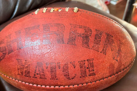 Vintage SHERRIN Pelle Partita Palla da Rugby W/ Lacci Australiano Calcio Afl - £41.65 GBP