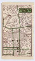 1951 Original Vintage Map Of Little Rock North Arkansas Downtown Business Center - £15.00 GBP