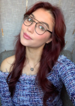 PRADA VPR 6T0 DHO-1O1 51mm Round Brown Women&#39;s Eyeglasses Frame Italy - $189.99