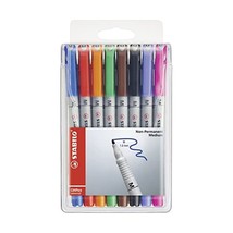 STABILO OHPen Marker Pens Universal Medium Water-Soluble Pack of 8  - £19.82 GBP