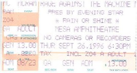 Rage Against The Machine Ticket Stub September 26 1996 Mesa Arizona - £77.08 GBP