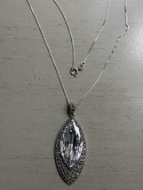 Sterling silver marcasite pendant and chain - £45.89 GBP