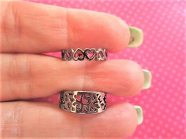 Black heart filigree cut out toe ring set - $175.72 MXN