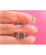 Black heart filigree cut out toe ring set - $174.47 MXN