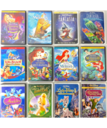 Disney Movie 12 DVD Bundle Fantasia Moana Lilo Mermaid Beauty Aladdin Hu... - £87.45 GBP