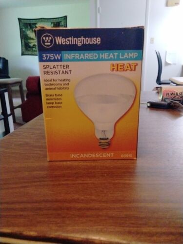 Primary image for Lot Of 2 Westinghouse 375W 120V BR40 Clear Heat Lamp Reflector, E26 Base