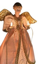 Angel Tree Topper Gold Cream 14 Inch Lighted Roman Inc in Box Christmas - £17.67 GBP