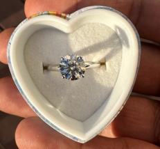 2.00 Ct Lab Grown CVD Old Euro Cut Diamond Platinum Solitaire Engagement... - $31,535.30 MXN