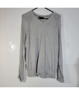 Mens Banana Republic Cotton V-neck Sweater Light gray Size Medium - £14.74 GBP