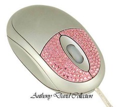 Pink Crystal Computer Mouse with genuine Swarovski Crystals - £21.24 GBP