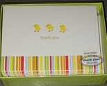 ROOBEE Mara-Mi Chicks and Colorful Stripes Thank You Cards 24-Count w/ E... - £6.38 GBP