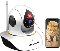 Vstarcam Cat Camera With Laser Wireless Dog Camera 1080P Cat Toys, Night... - £51.09 GBP