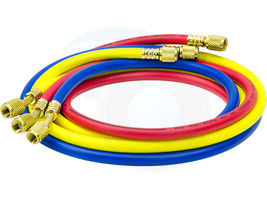 1/4 SAE 5ft AC Charging Hoses Tube Refrigerant Air Conditioning - $25.93