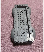 LEGO 18924 Grey Vehicle Base 8 x 16 x 2.5 with Dark Stone Gray Wheel Hol... - $4.94