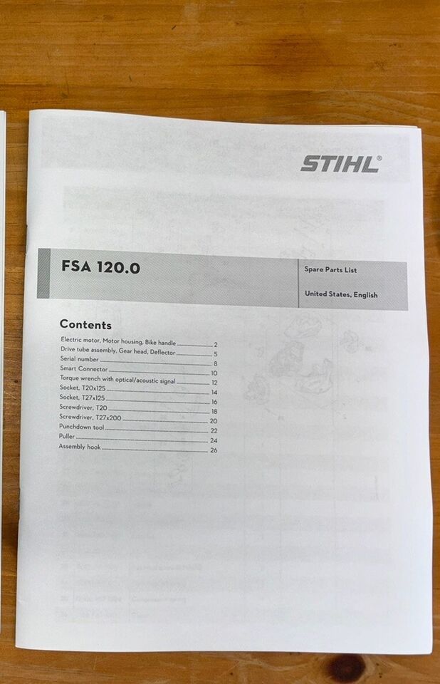 FSA 120 FSA120 120.0 Battery Trimmer Parts Diagram List Manual - $13.61