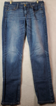 American Eagle Outfitters Jeans Women 6 Blue Denim Pockets Skinny Leg Flat Front - £16.93 GBP