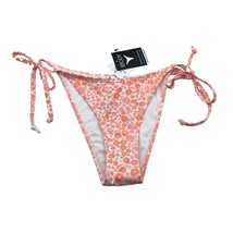 Cotton On Body Fixed Tie Side Brazilian Bikini Bottom Retro Ditsy Pink L - £7.65 GBP
