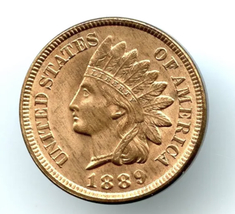 1889 Indian Head- Uncirculated- CH to HMS- RD - £215.51 GBP