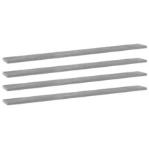  Shelf Set of 4 Concrete grey Engineered wood Large Simple - $1,057.97 MXN