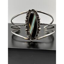 Vintage 925 Navajo Silver Bracelet Signed Nila Cook Johnson - $142.31