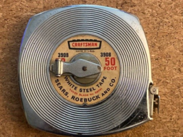 Nice Vintage Craftsman 50' Steel Tape Measure #3908 Older Logo -  Made i... - $11.25