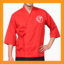 red chef jackets coat sushi restaurant bar clothes uniform japanese women men - £18.74 GBP
