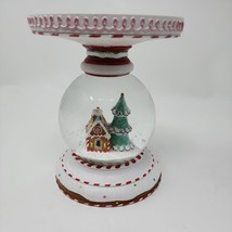 Partylite Let It Snow 3 Wick Holder Gingerbread Christmas Snow Globe Can... - $49.99
