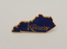 Kentucky State Pin Vintage Enamel Lapel Hat Pin Tie Tack Navy &amp; Goldtone - £11.89 GBP